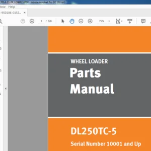 Daewoo Doosan WHEEL LOADER DL250-5 Parts Manual 950106-01533EF – PDF DOWNLOAD