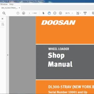 Daewoo Doosan WHEEL LOADER DL300-5TRAV (NEW YORK BID-21CT) Shop Manual 01256ETRAV – PDF DOWNLOAD