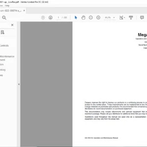Daewoo Doosan Mega 400-V Operation and Maintenance Manual 022-00074E – PDF DOWNLOAD