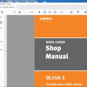 Daewoo Doosan WHEEL LOADER DL550-3 SHOP MANUAL 950106-00434E – PDF DOWNLOAD