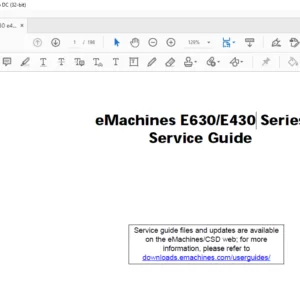 EMACHINES E630 E430 Series Laptop Service Guide Manual - PDF DOWNLOAD