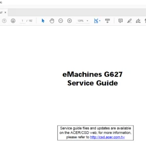 EMACHINES G627 Laptop Service Guide Manual - PDF DOWNLOAD