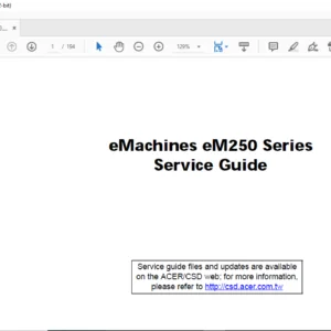 EMACHINES eM250 Series Laptop Service Guide Manual - PDF DOWNLOAD