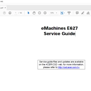 Emachines E627 Laptop Service Guide Manual - PDF DOWNLOAD
