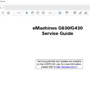 Emachines G630 G430Laptop Service Guide Manual - PDF DOWNLOAD