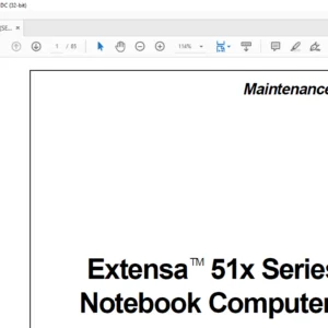 Extensa TM 51X Series Notebook Computer Maintenance Manual - PDF DOWNLOAD