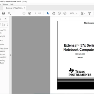 Extensa TM 57x Series Notebook Computers Maintenance Manual - PDF DOWNLOAD