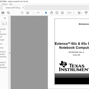 Extensa TM 60x & 65x Series Notebook Computers Maintenance Manual - PDF DOWNLOAD