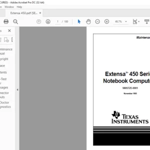 Extensa tm 450 Series Notebook Computers Maintenance Manual - PDF DOWNLOAD