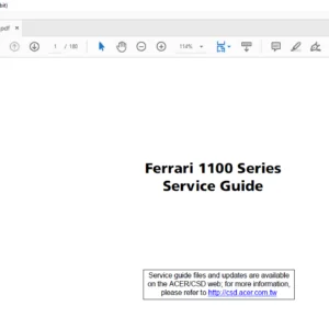 Ferrari 1100 Series Laptop Service Guide Manual - PDF DOWNLOAD