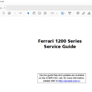 Ferrari 1200 Series Laptop Service Guide Manual - PDF DOWNLOAD
