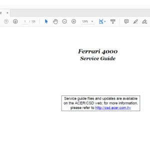 Ferrari 4000 Series Laptop Service Guide Manual - PDF DOWNLOAD