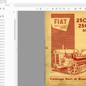 Fiat 25C 25CS Diesel Catalogo Parti di RiCambio - PDF DOWNLOAD (Italian)
