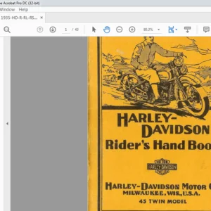 HARLEY DAVIDSON 45 TWIN MODEL RIDERS HANDBOOK MANUAL