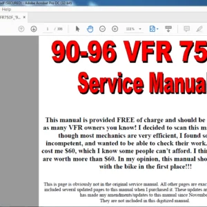 HONDA 90-96 VFR 750F SERVICE MANUAL - PDF DOWNLOAD