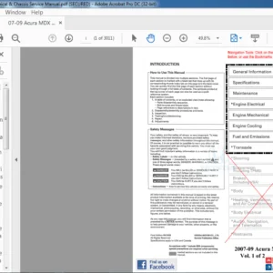 HONDA Acura MDX Mechanical & Chassis Service Manual