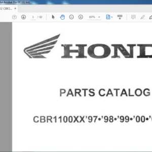 HONDA CBR1100XX PARTS CATALOG - PDF DOWNLOAD
