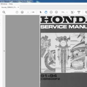 HONDA CBR600 F2 91-94 SERVICE MANUAL - PDF DOWNLOAD
