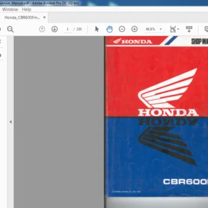 HONDA CBR600F '89- 90 SERVICE MANUAL - PDF DOWNLOAD