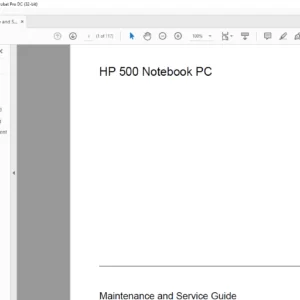 HP 500 Notebook Laptop  PC Maintenance and Service Guide Manual - PDF DOWNLOAD