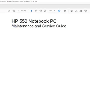 HP 550 Notebook PC Laptop Maintenance and Service Guide Manual - PDF DOWNLOAD