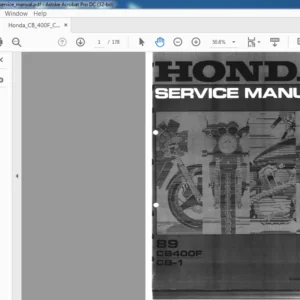 Honda CB-400F CB-1- 89 Service Manual  - PDF DOWNLOAD