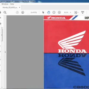 Honda CB-600F Workshop Service Manual  - PDF DOWNLOAD