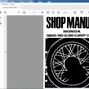 Honda CB250 360 CL360 CJ250T CJ360T Shop Manual  - PDF DOWNLOAD