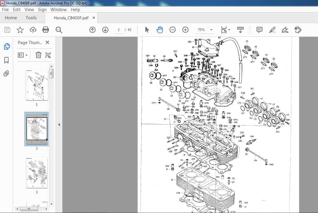 Honda CB400F Parts Manual - PDF DOWNLOAD - HeyDownloads - Manual