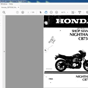 Honda CB750 SC NIGTHAWK SHOP MANUAL - PDF DOWNLOAD