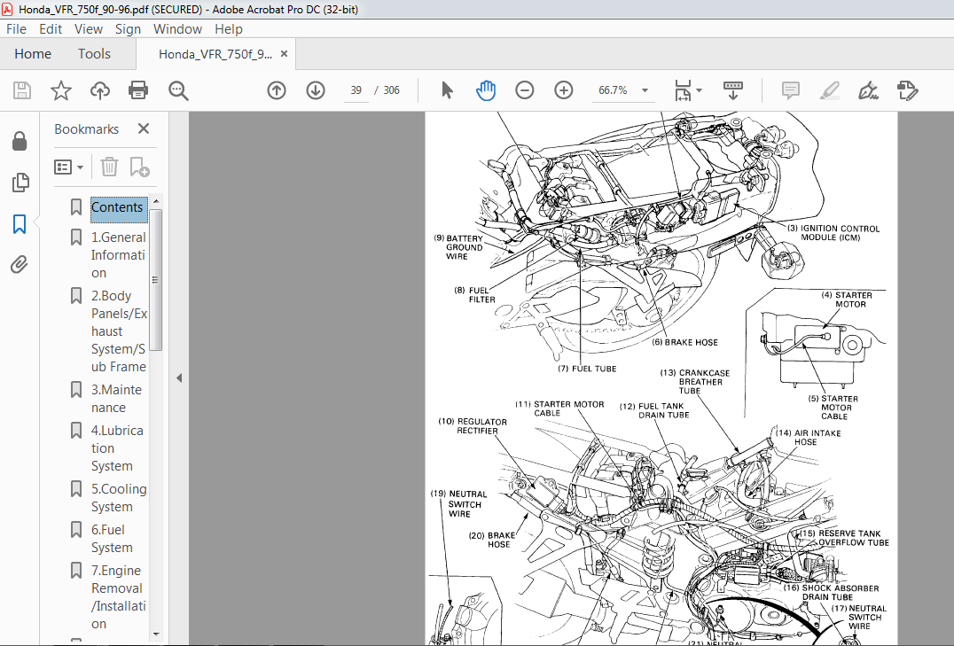 Honda VFR750F 90-96 Service Manual - PDF DOWNLOAD - HeyDownloads ...