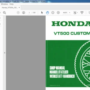 Honda VT500 '83 WorkShop Manual- PDF DOWNLOAD