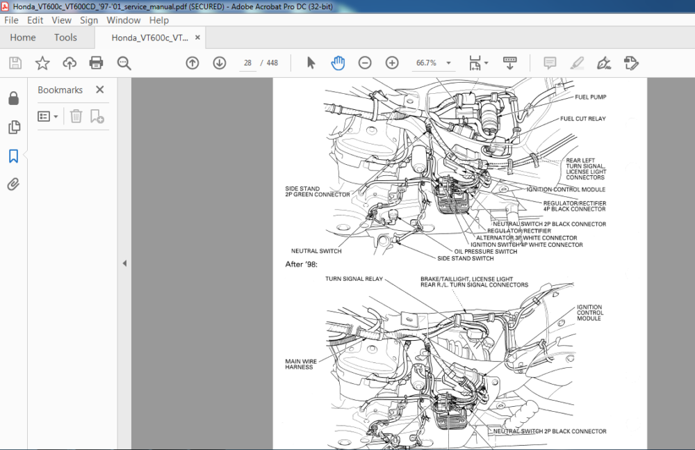 Honda VT600C VT600 CD 97-01 Service Manual - PDF DOWNLOAD ...