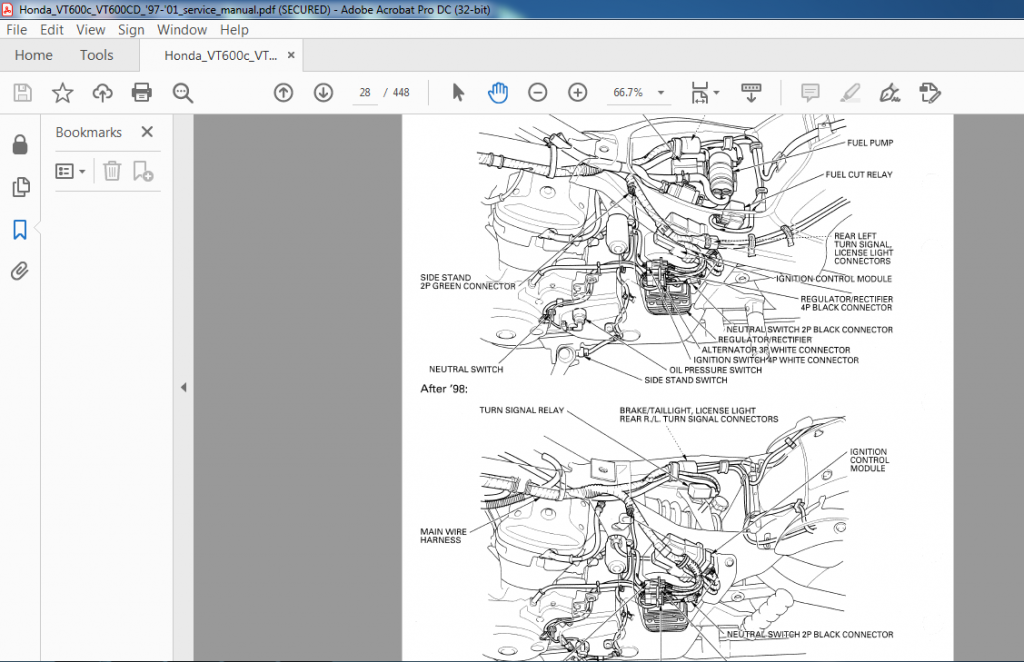 Honda Vt600c Vt600 Cd 97-01 Service Manual - Pdf Download 