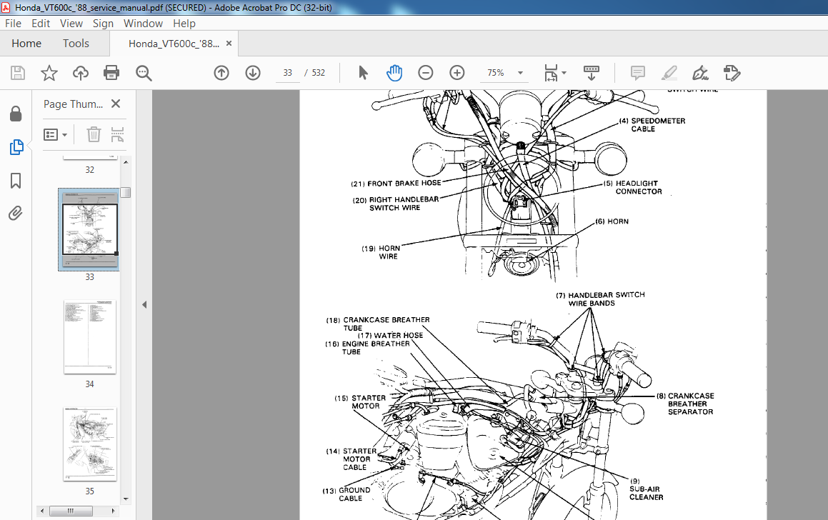 Honda vt600c 88' service Manual - PDF DOWNLOAD - HeyDownloads - Manual ...