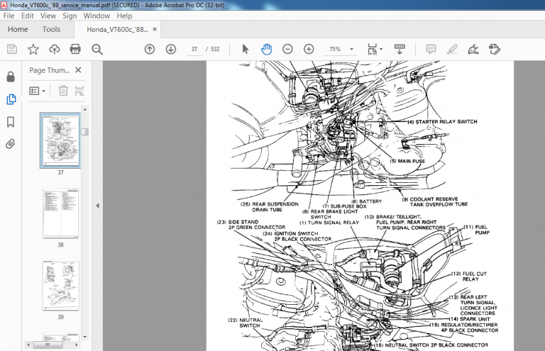 Honda vt600c 88' service Manual - PDF DOWNLOAD - HeyDownloads - Manual ...