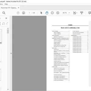 Hummer H1 Operators Manual