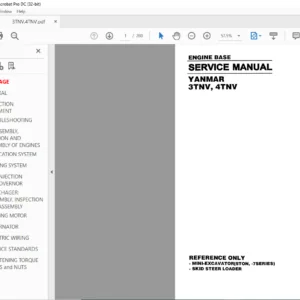 Hyundai Yanmar 3TNV 4TNV Engine Base Service Manual - PDF DOWNLOAD