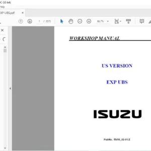 ISUZU EXP UBS WORKSHOP MANUAL