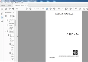 Jaguar ZF 5HP-24 REPAIR MANUAL - PDF DOWNLOAD