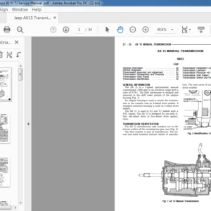 Jeep AX15 Transmission XJ YJ TJ Service Manual - PDF DOWNLOAD