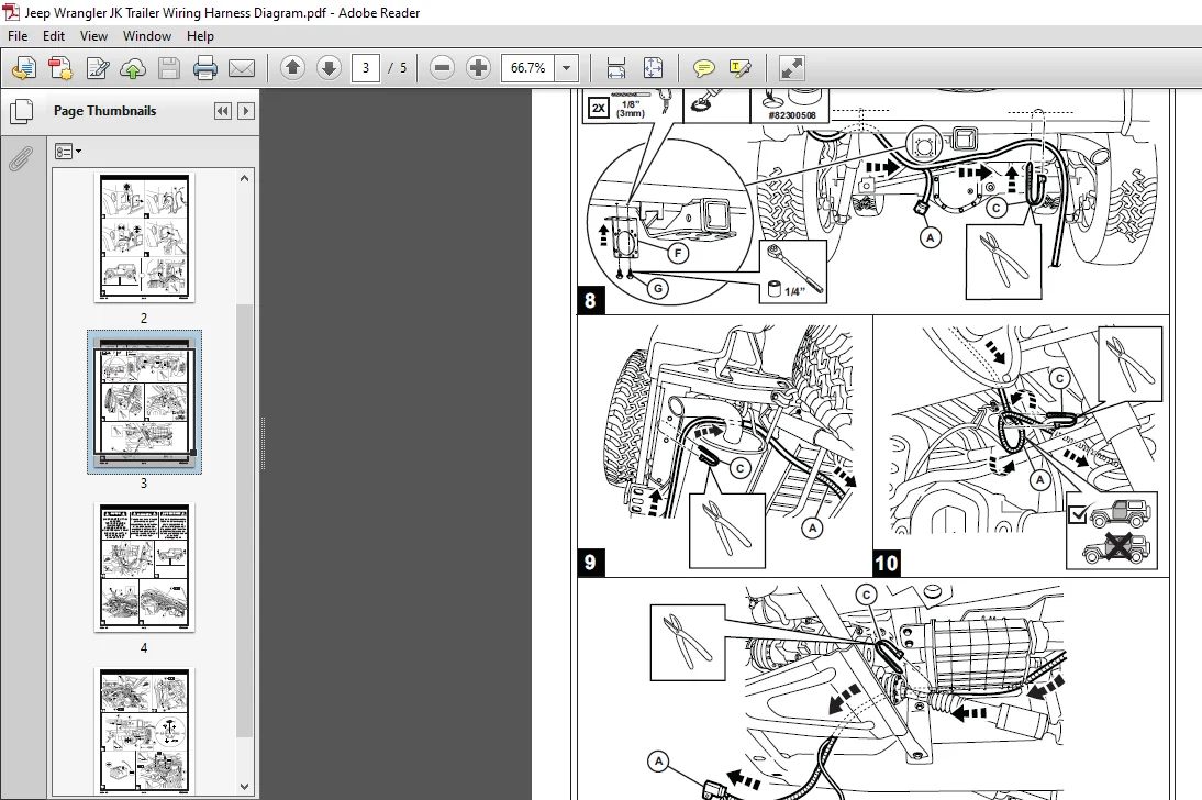 Jeep Wrangler JK Trailer Wiring Harness Diagram Manual - PDF DOWNLOAD - Image 3