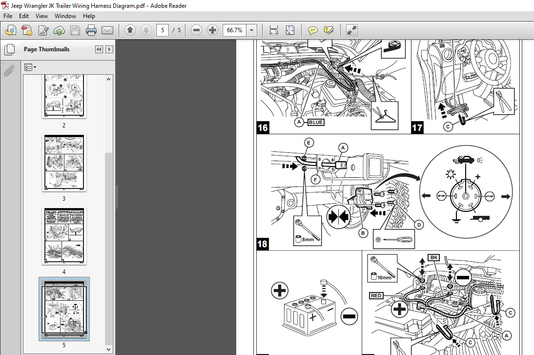 Jeep Wrangler JK Trailer Wiring Harness Diagram Manual - PDF DOWNLOAD - Image 4