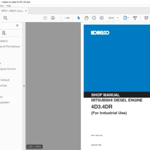 KOBELCO 4D3.4DR MITSUBISHI DIESEL ENGINE For Industrial Use SHOP MANUAL - PDF DOWNLOAD