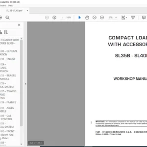 KOBELCO COMPACT LOADER WITH ACCESSORIES SL35B - SL40B HYDRAULIC EXCAVATOR SHOP MANUAL - PDF DOWNLOAD