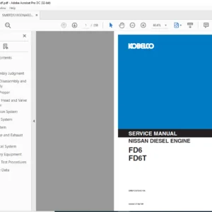 KOBELCO FD6 FD6T NISSAN DIESEL ENGINE SERVICE MANUAL - PDF DOWNLOAD