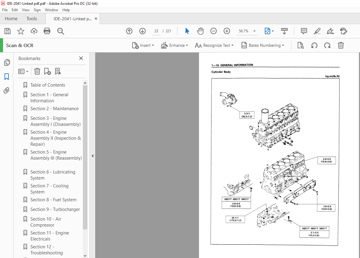 KOBELCO K904 II K905LC II ISUZU INDUSTRIAL DIESEL ENGINE SERVICE MANUAL ...