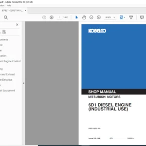 KOBELCO MITSUBISHI MOTORS DIESEL ENGINE INDUSTRIAL USE SHOP MANUAL - PDF DOWNLOAD