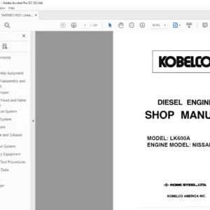 KOBELCO NE6T NISSAN DIESEL ENGINE SERVICE MANUAL - PDF DOWNLOAD