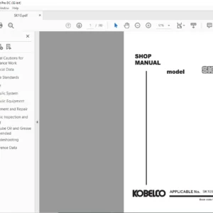 KOBELCO SK10SR SHOP MANUAL - PDF DOWNLOAD